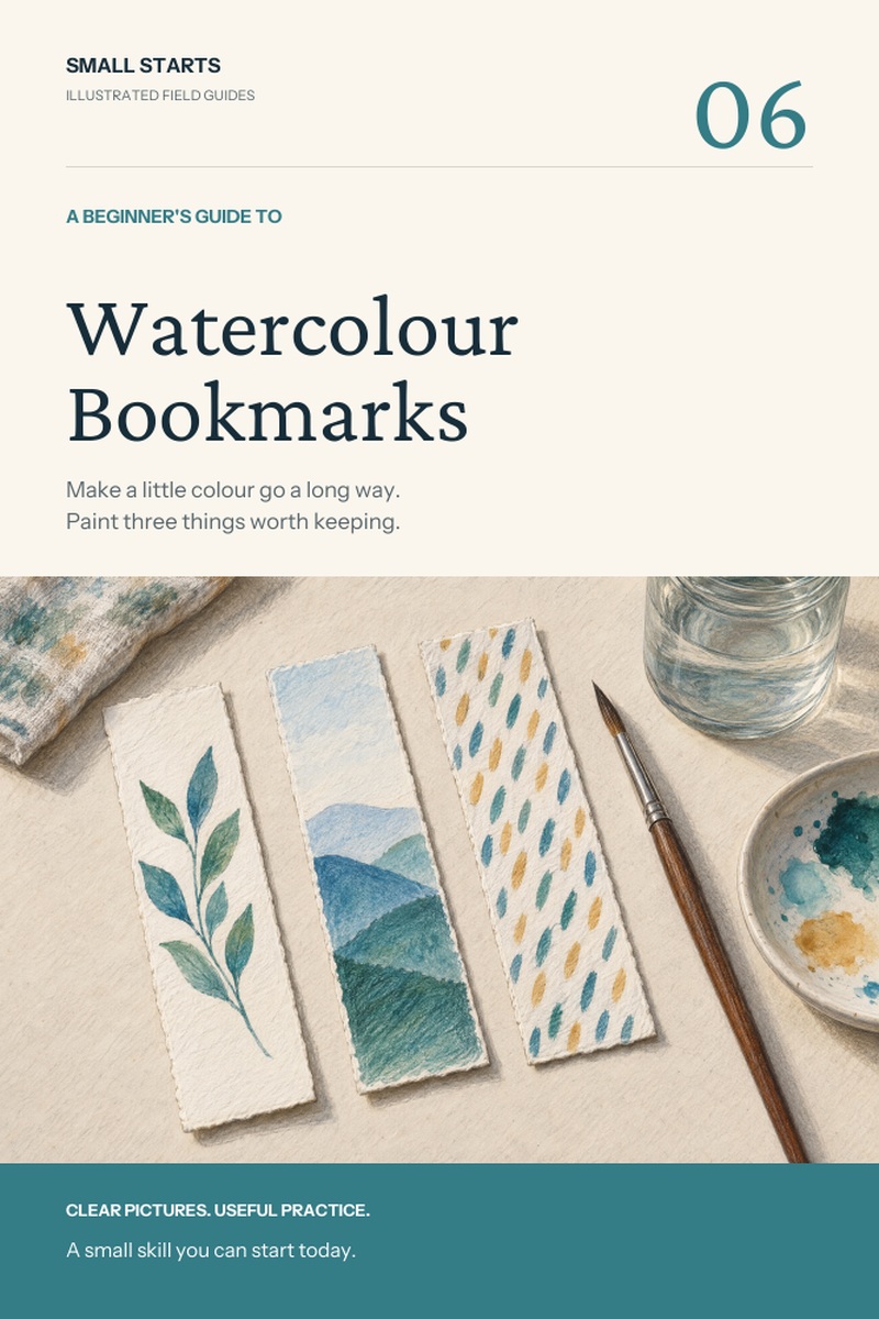 Watercolour Bookmarks guide cover